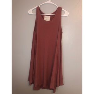 Mauve cotton swing dress
